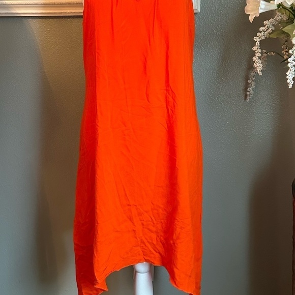 New York & Company Orange Halter Midi Dress Size M - Picture 14 of 17